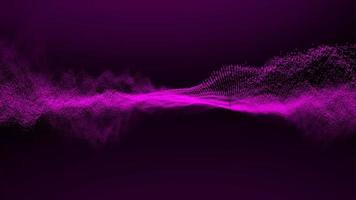 abstracte paarse golf van deeltjes achtergrond video