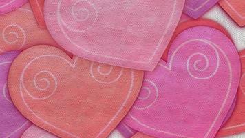 Chalk Hearts With Colorful Shades Of Pink And White video