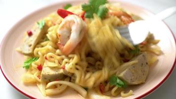 Spicy instant noodles video