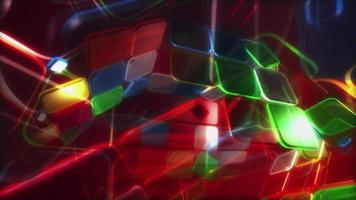 Abstract rubik square background video