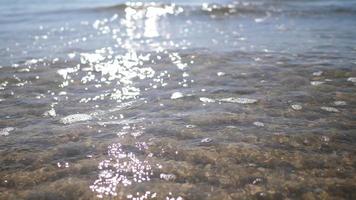 Close-up of waves on a beach video