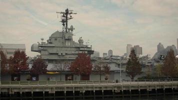 Naval Ship in the Harbor video