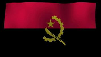 angola flag 4k motion loop stock video