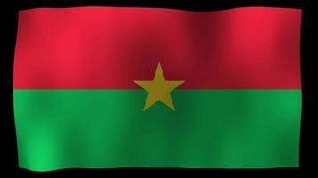 drapeau du burkina faso 4k motion loop stock vidéo video