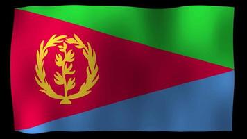 Vídeo de stock de bucle de movimiento 4k de bandera de eritea video