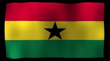 ghana flag 4k bewegungsschleife stock video