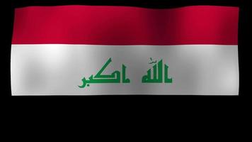 irak vlag 4k motion loop stock video