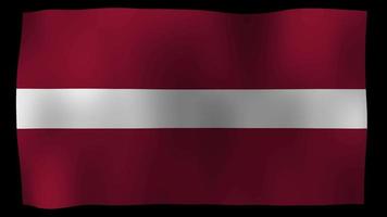 Latvia Flag 4K Motion Loop Stock Video