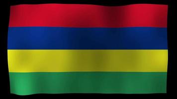 bandiera mauritius 4k motion loop archivi video