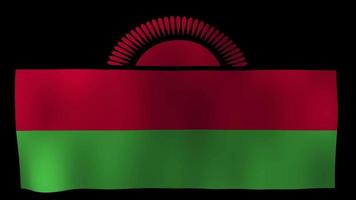 Malawi Flag 4K Motion Loop Stock Video