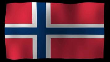 Norwegen Flagge 4k Motion Loop Stock Video