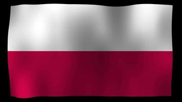 Poland Flag 4K Motion Loop Stock Video