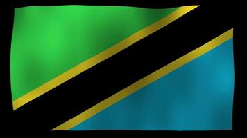 Tanzania Flag 4K Motion Loop Stock Video