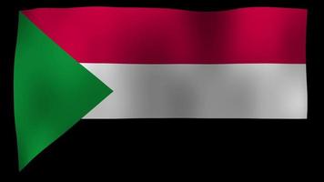 Sudan Flagge 4k Motion Loop Stock Video