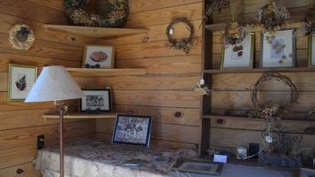 A scene inside a farmhouse with various knickknacks video