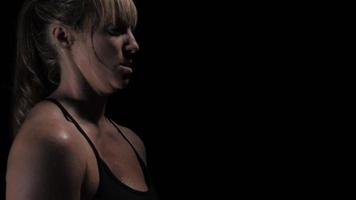 Athlete drenched in sweat video