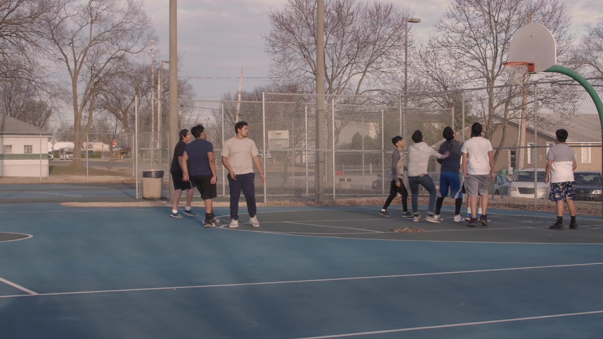 Basketball pick-up game 1798436 Stock Video at Vecteezy