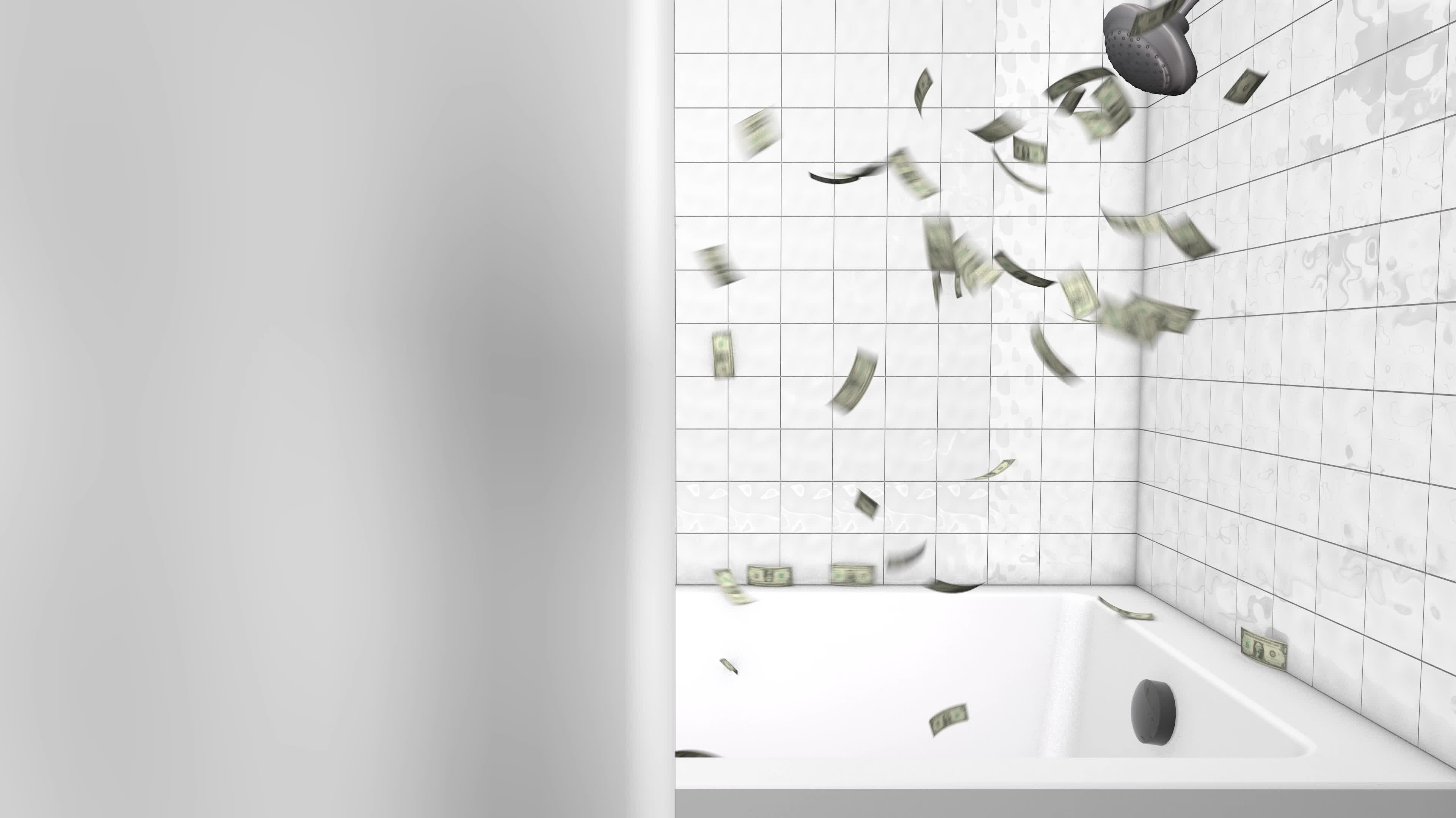 Money Behind the Shower Curtain 4K Motion Graphic 1798620 Stock Video at  Vecteezy