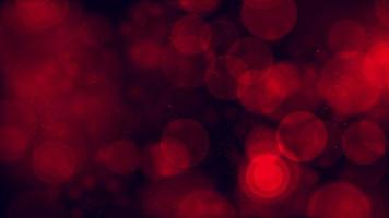 Red Bokeh Circle Over Red Background video