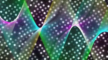 Malha multicolorida formada com linhas em fundo 4k pontilhado video