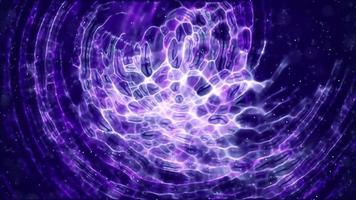 bucle de ondas de agua sin forma ondulando en la superficie púrpura 4k video