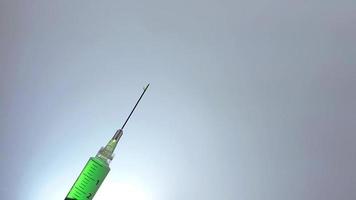 Syringe Dripping Green Liquid video