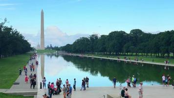 monumento di Washington che riflette la piscina 4K video