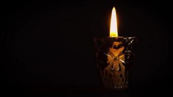 Candle In Dark Skull Container video
