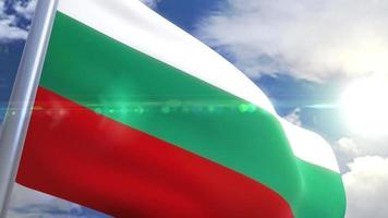 viftande flagga av bulgarien animation