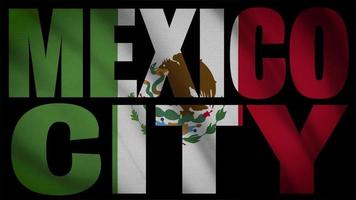 bandeira do méxico com máscara da cidade do méxico