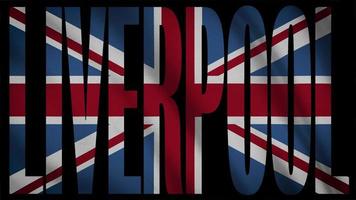 Flagge des Vereinigten Königreichs mit Liverpool-Maske video