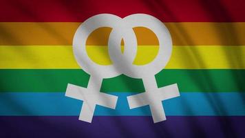 bandera lesbiana lgbt video