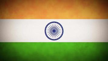 bucle de fondo de la bandera de la india con glitch fx video