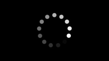 semplice precaricatore bianco e nero con cerchio di punti video
