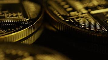 roterende opname van bitcoins (digitale cryptocurrency) - bitcoin 0075 video