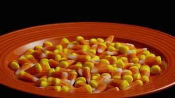 Rotating shot of Halloween candy corn - CANDY CORN 030 video