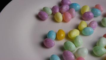 Rotating shot of colorful Easter jelly beans - EASTER 100