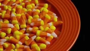 Rotating shot of Halloween candy corn - CANDY CORN 025 video