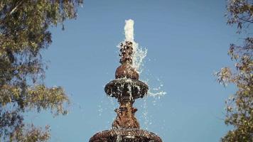 close up van fontein in openbaar park video