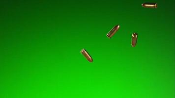 Bullets falling and bouncing in ultra slow motion 1,500 fps on a reflective surface - BULLETS PHANTOM 013 video