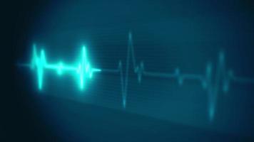 segnale dell'onda di pulsazione cardiaca medica video