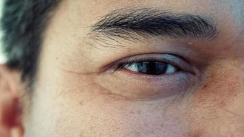 Close up of man's eye video