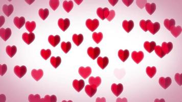 Hearts Flying Background For Valentine's Day video