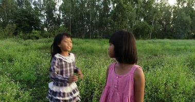 zwei kleine Mädchen flüstern und erzählen Geheimnisse video
