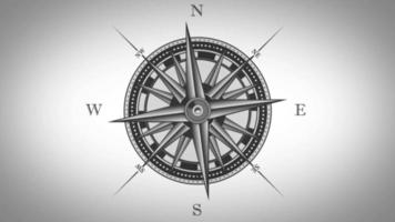 Compass Rose Animation Background Loop video