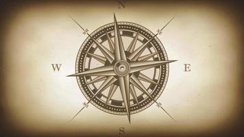 Compass Rose Animation Background Loop video