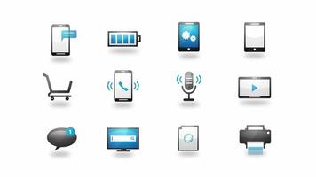Internet Wireless Technology Icons Set video