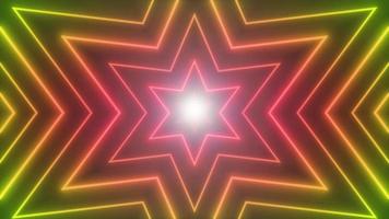 Abstract Neon Shiny Star Shape Background Loop video
