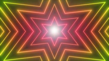 Abstract Neon Shiny Star Shape Background Loop video