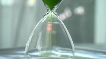 Close up of an hourglass  video